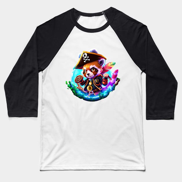 Red panda pirates outfit Baseball T-Shirt by Vorticella